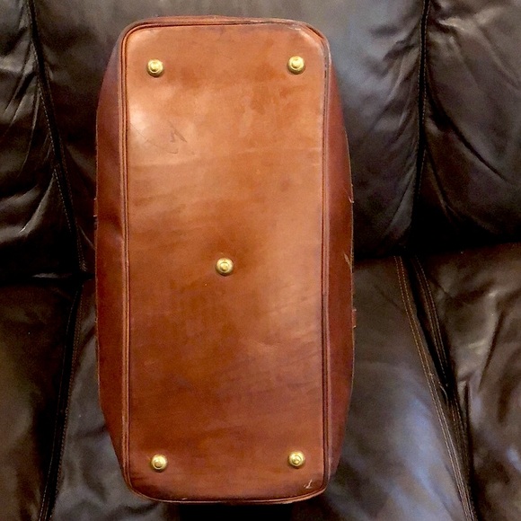 RALPH LAUREN Tartan Plaid Red Brown Boston Weekend Travel Doctor’s Bag 55cm - Picture 16 of 17